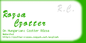 rozsa czotter business card